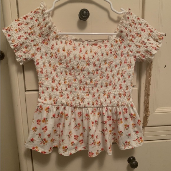 Pink Lily- Pick Your Love Cream Smocked Blouse - Picture 3 of 9